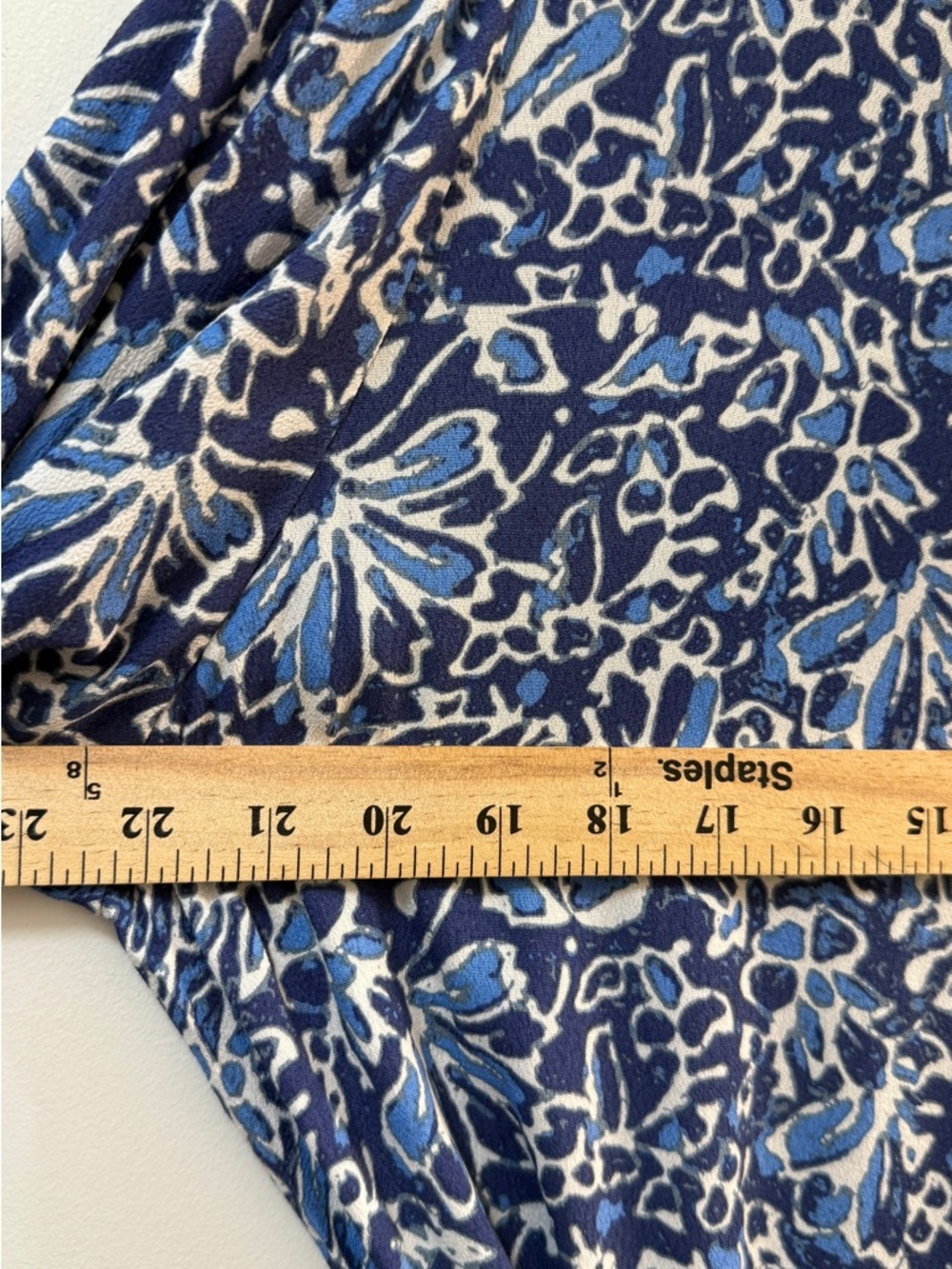 NWT Well Worn Blue Floral Viscose Shirt Dress L - Picture 7 of 12